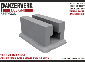 Takom T28 and M28 A1/A2 crane lugs w/welds