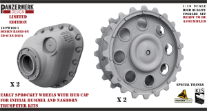 Final drive + sprocket initial Hummel / Nashorn