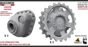 Final drive + sprocket for late Hummel and StuG III
