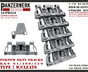 Panzer III/IV type 7 w/cleats 1/16 scale