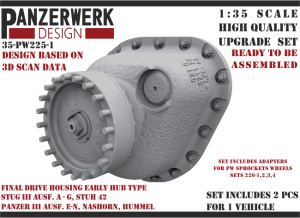 StuG III/Panzer III Final drive early hub