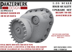 StuG III/Panzer III Final drive mid hub